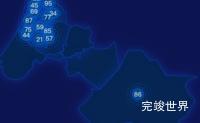 echarts鞍山市铁东区geoJson地图圆形波纹状气泡图演示实例